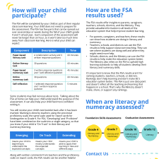 Instructions for parents and caregivers telling them how to participate in the Foundations Skills Assessment